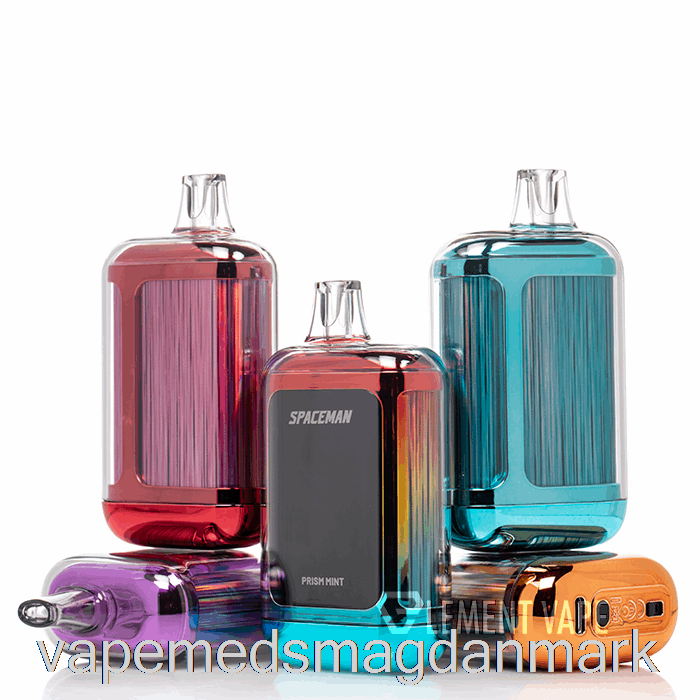 Vape Juice Spaceman Curve 18k Engangs Sort Fersken Citron